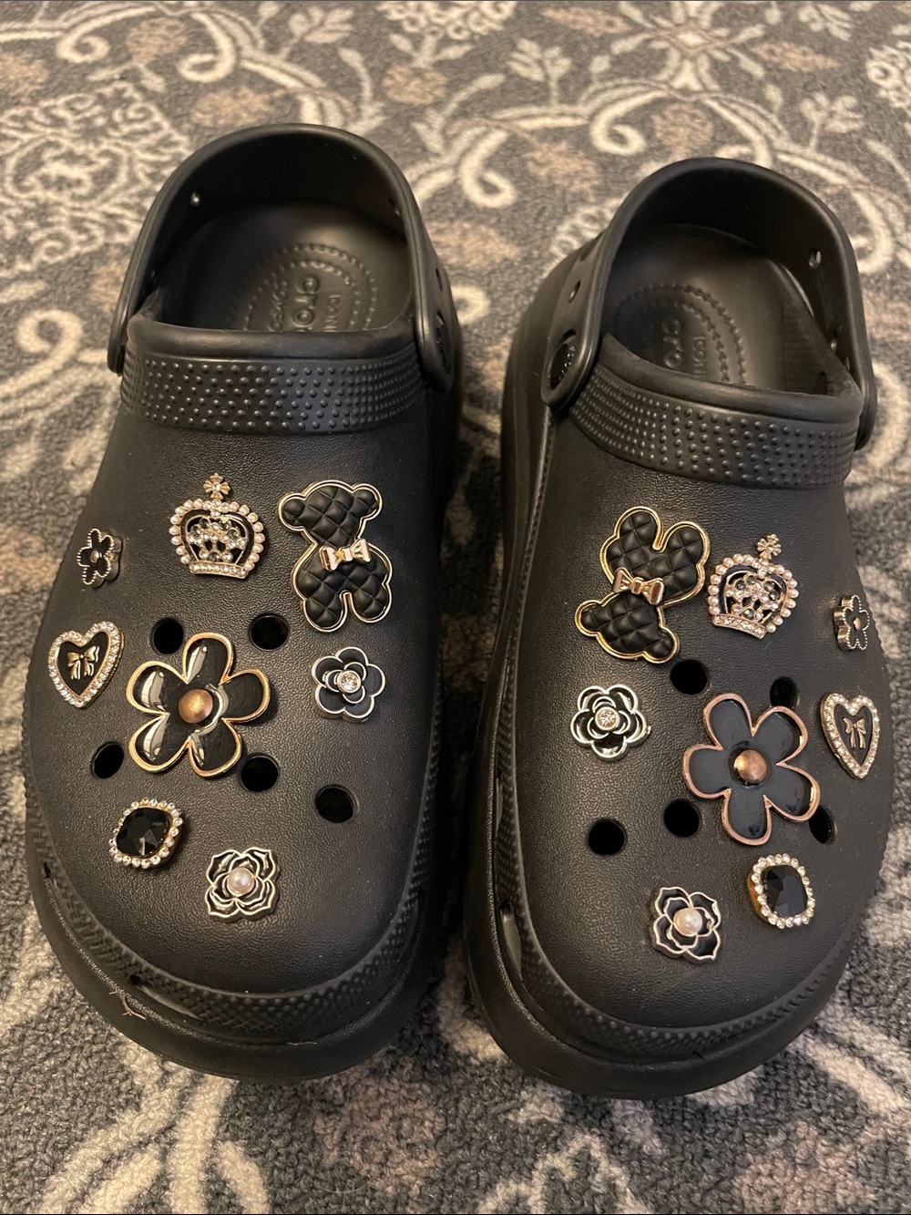 Ladies Black Croc, size 8 - Picture 9 of 10